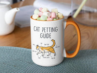 Cat Petting Guide: 15oz orange handle