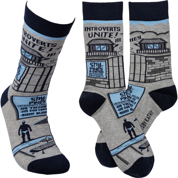 Introverts Unite! Sock