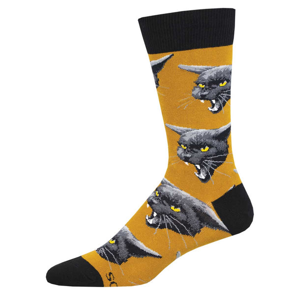 Men's Black Cat Malice Sock