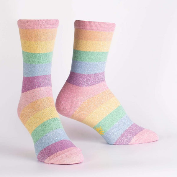 Pastel Prismatic Rainbow Stripe Sock