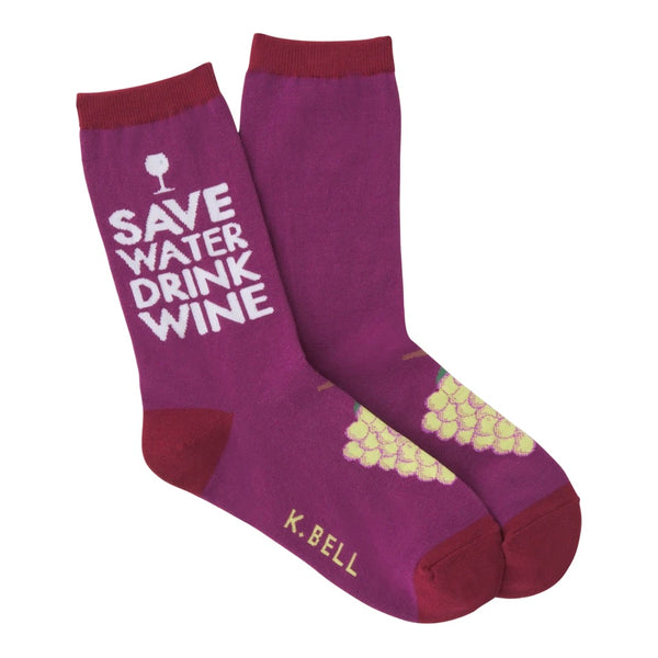 Save Water, Drink Wine Socks