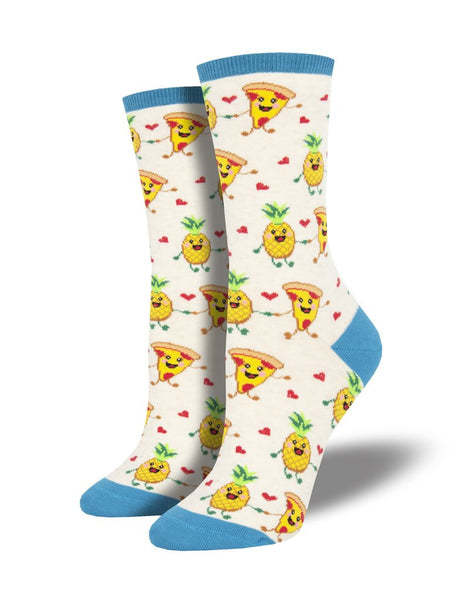 Pizza Loves Pineapple Sock