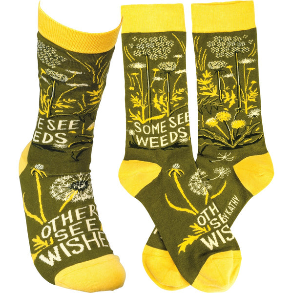 Some See Weeds, Some See Wishes Sock