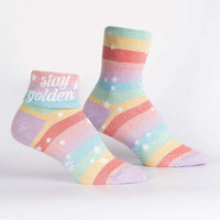 Stay Golden Turn Cuff Crew Sock