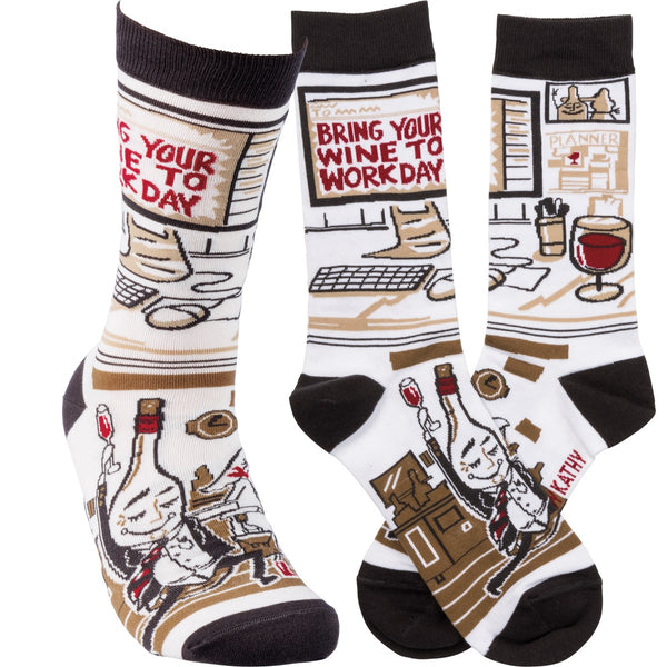 Bring Your Wine To Work Sock